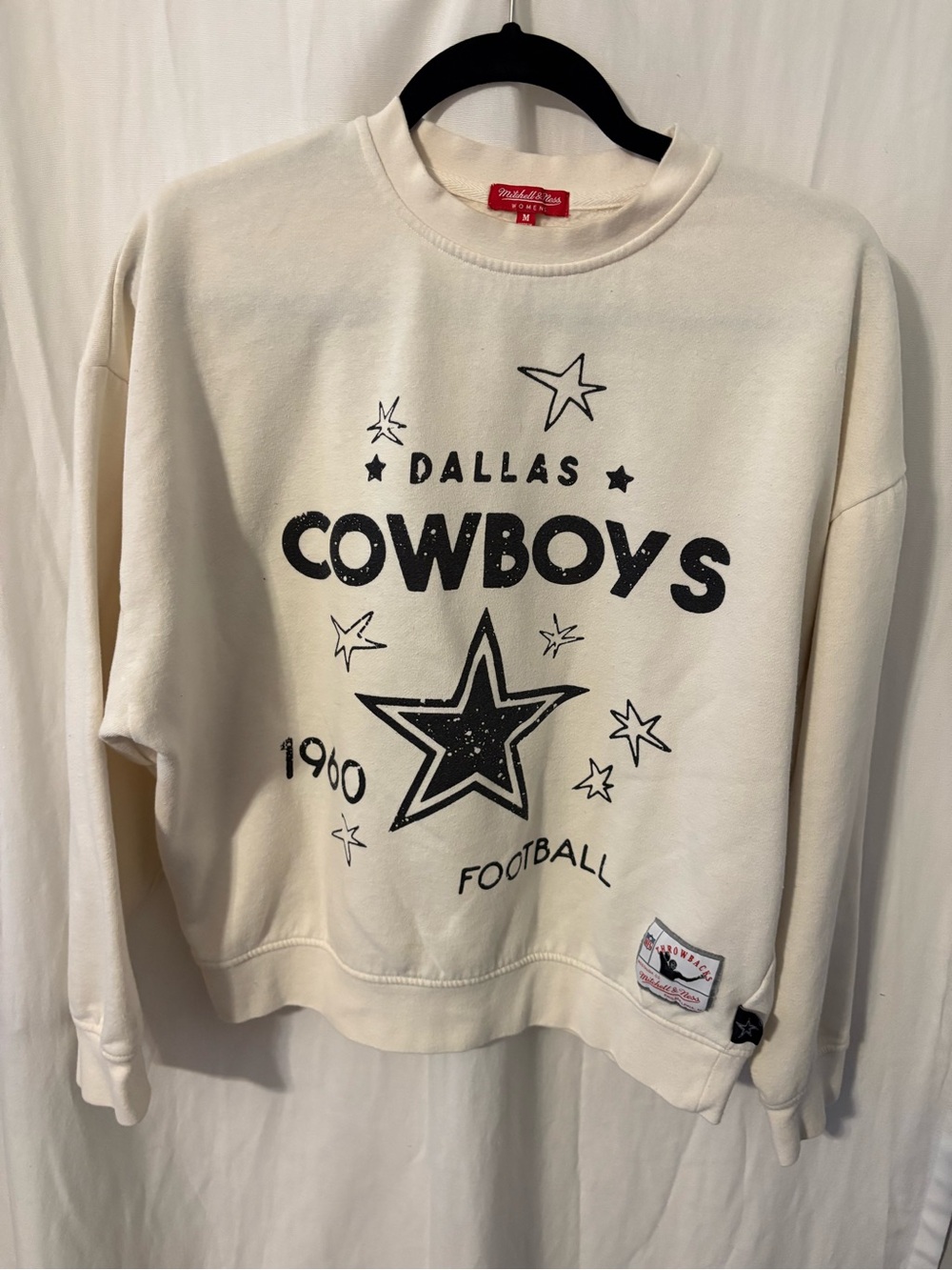 Mitchell & Ness Cream Dallas Cowboys Graphic Sweatshirt